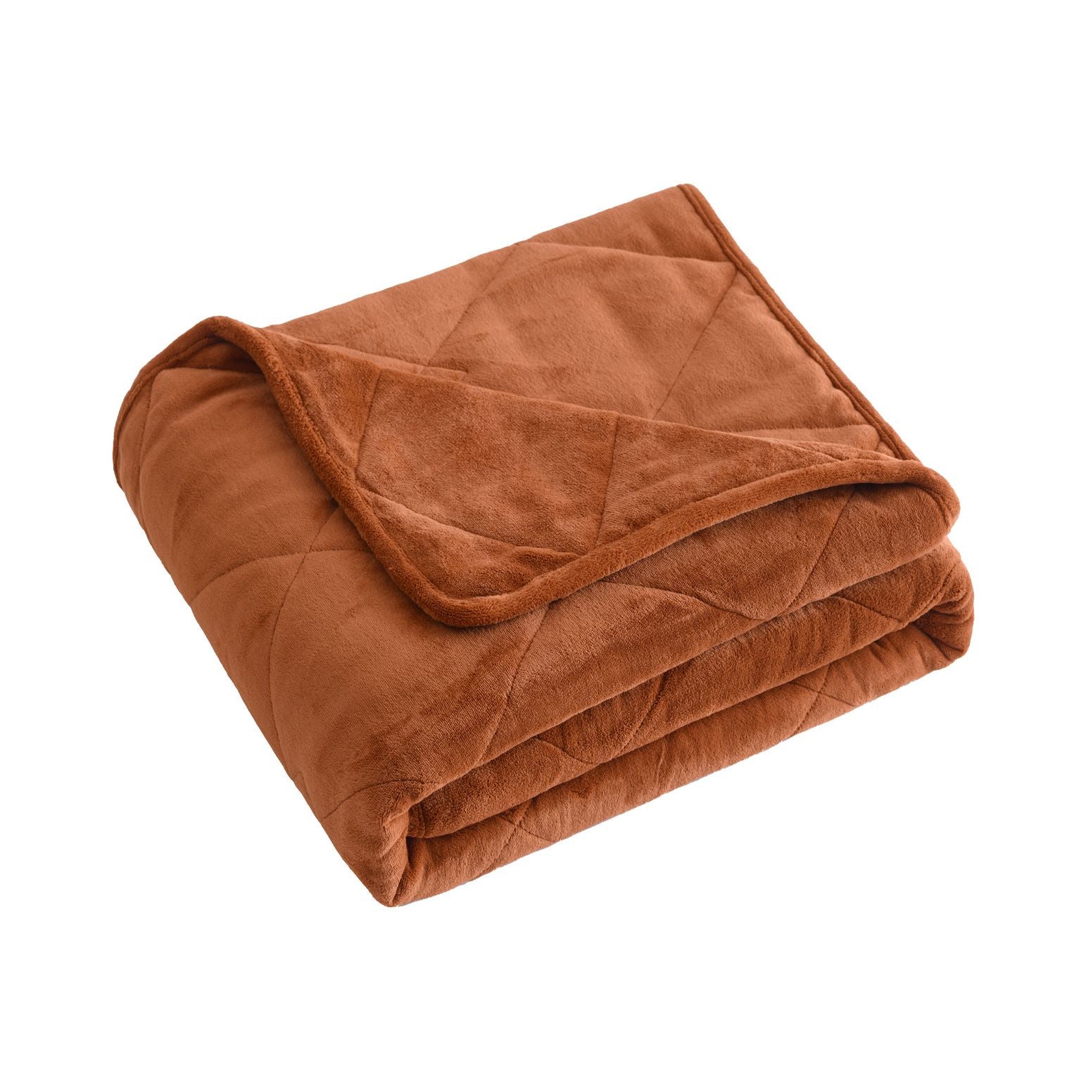 Dream Theory Butter Velvet Weighted Blanket 12 Lbs Brown