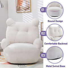 Plush Teddy Swivel Accent Chair Plush Teddy Swivel Accent Chair - Neurodiversity Nation