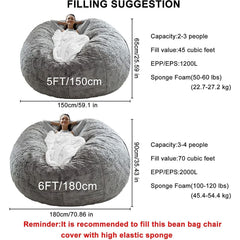 Fluffy Velvet Bean Bag Cover - Black Fluffy Velvet Bean Bag Cover - Black - Neurodiversity Nation