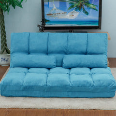 Double Chaise Floor Lounge with Two Pillows (Blue) Double Chaise Floor Lounge with Two Pillows (Blue) - Neurodiversity Nation