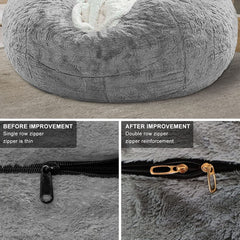Fluffy Velvet Bean Bag Cover - Black Fluffy Velvet Bean Bag Cover - Black - Neurodiversity Nation
