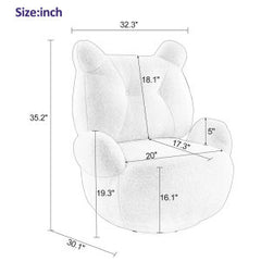 Plush Teddy Swivel Accent Chair Plush Teddy Swivel Accent Chair - Neurodiversity Nation