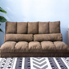 Double Chaise Floor Lounge with Two Pillows (Brown) Double Chaise Floor Lounge with Two Pillows (Brown) - Neurodiversity Nation