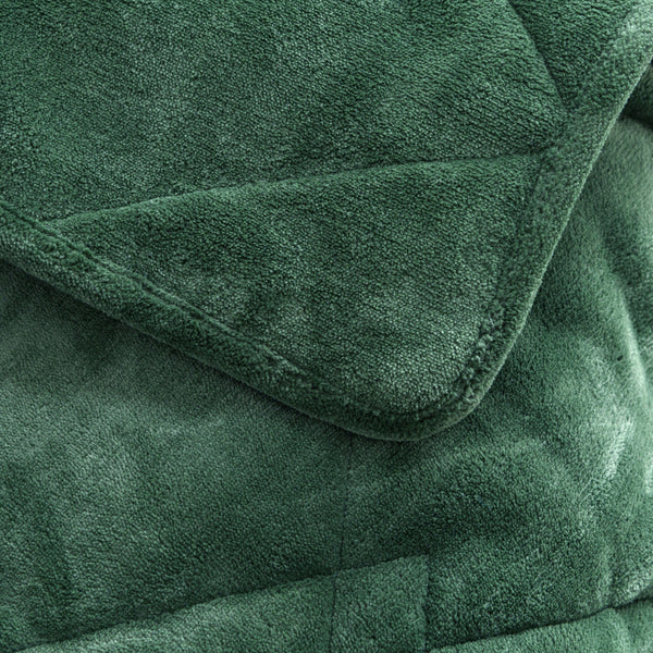 Dream Theory Butter Velvet Weighted Blanket 10 Lbs Green - Neurodiversity Nation
