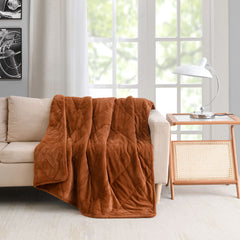 Dream Theory Butter Velvet Weighted Blanket 12 Lbs Brown - Neurodiversity Nation