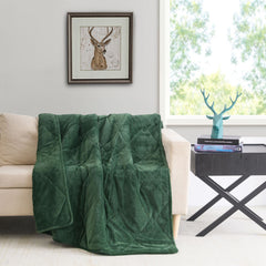 Dream Theory Butter Velvet Weighted Blanket 15 Lbs Green - Neurodiversity Nation