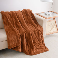 Dream Theory Butter Velvet Weighted Blanket 18 Lbs Brown - Neurodiversity Nation