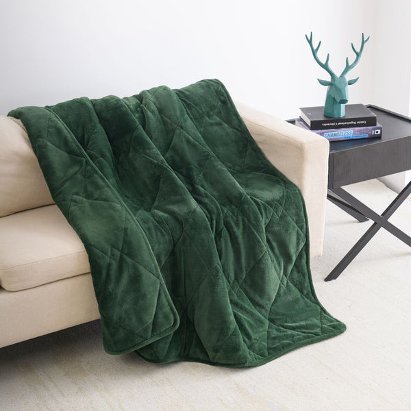 Dream Theory Butter Velvet Weighted Blanket 18 Lbs Green - Neurodiversity Nation