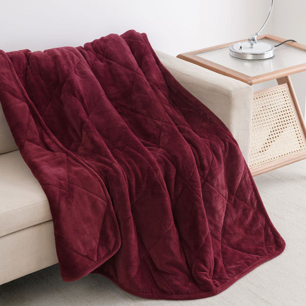 Dream Theory Butter Velvet Weighted Blanket 12 Lbs Red - Neurodiversity Nation