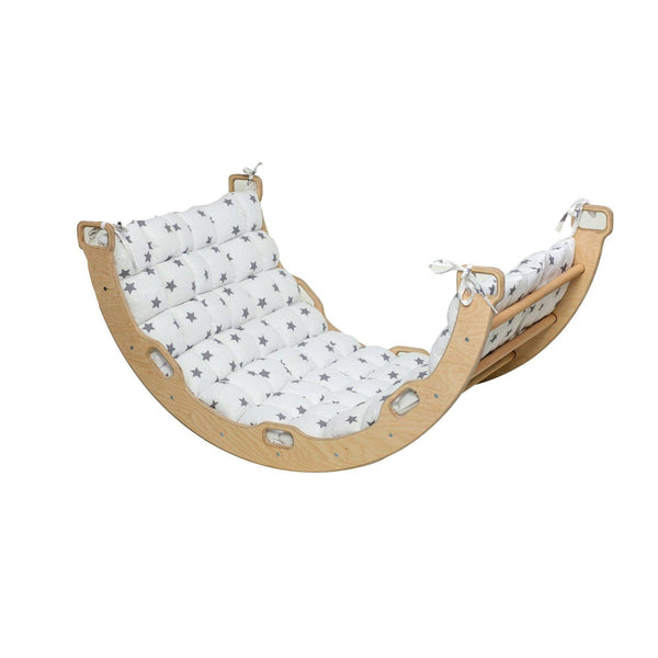 Climbing Arch / Rocker and White Star Pillow - Neurodiversity Nation