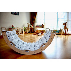 Climbing Arch / Rocker and White Star Pillow - Neurodiversity Nation