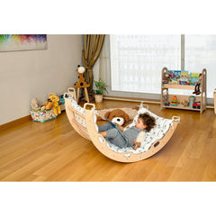 Climbing Arch / Rocker and White Star Pillow - Neurodiversity Nation