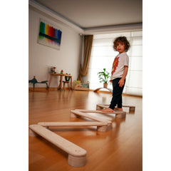 Wooden Balance Beam and Stepping Stones Set - Neurodiversity Nation