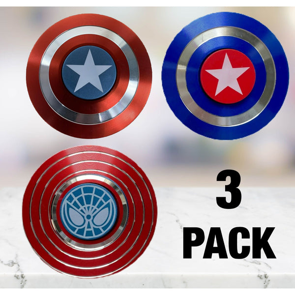 3 Pack Metal Superhero Fidget Spinner - Neurodiversity Nation
