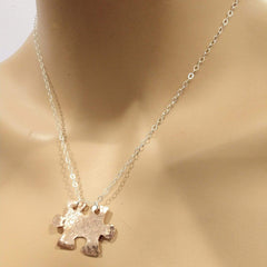 Handcrafted Autism Awareness Copper Puzzle Piece Necklace - Neurodiversity Nation