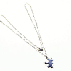 Sterling Silver Autism Awareness Puzzle Piece Chain Necklace - Neurodiversity Nation