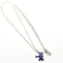 Sterling Silver Autism Awareness Puzzle Piece Chain Necklace - Neurodiversity Nation