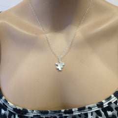 Sterling Silver Autism Awareness Puzzle Piece Chain Necklace - Neurodiversity Nation
