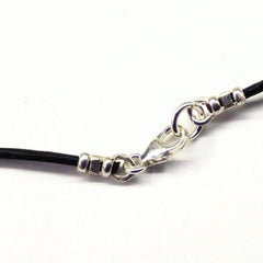 Sterling Silver Autism Awareness Puzzle Piece Leather Necklace - Neurodiversity Nation