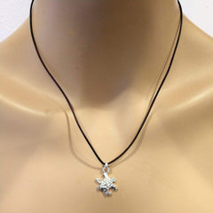 Sterling Silver Autism Awareness Puzzle Piece Leather Necklace - Neurodiversity Nation