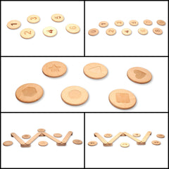 Wooden Balance Beam and Stepping Stones Set - Neurodiversity Nation
