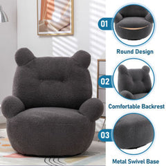 Plush Teddy Swivel Accent Chair - Neurodiversity Nation