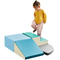 Soft Climb and Crawl Corner Foam Playset -Blues - Neurodiversity Nation