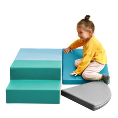 Soft Climb and Crawl Corner Foam Playset -Blues - Neurodiversity Nation