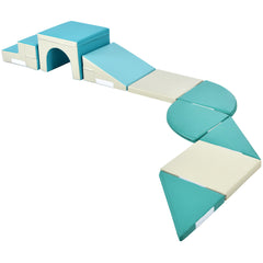 Soft Climb and Crawl Foam Playset 9 in 1 in Blues - Neurodiversity Nation