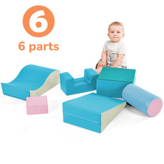 Soft Climb and Crawl Foam Playset 6 in 1 in Brights - Neurodiversity Nation