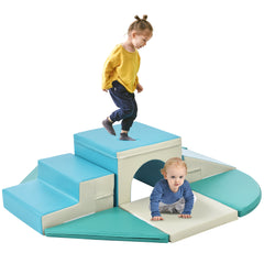 Soft Climb and Crawl Foam Playset 9 in 1 in Blues - Neurodiversity Nation
