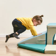 Soft Climb and Crawl Foam Playset 9 in 1 in Blues - Neurodiversity Nation