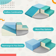 Soft Climb and Crawl Corner Foam Playset -Blues - Neurodiversity Nation