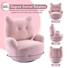 Plush Teddy Swivel Accent Chair - Neurodiversity Nation