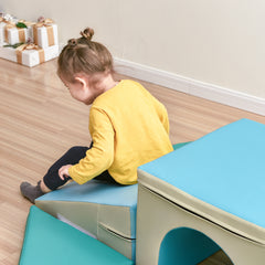 Soft Climb and Crawl Foam Playset 9 in 1 in Blues - Neurodiversity Nation