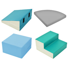 Soft Climb and Crawl Corner Foam Playset -Blues - Neurodiversity Nation
