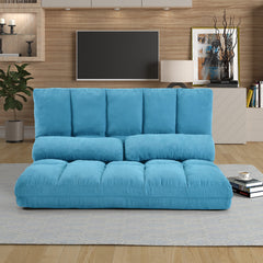 Double Chaise Floor Lounge with Two Pillows (Blue) - Neurodiversity Nation