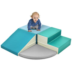 Soft Climb and Crawl Corner Foam Playset -Blues - Neurodiversity Nation