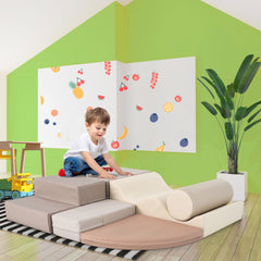 Soft Climb and Crawl Foam Playset 6 in 1 Beige - Neurodiversity Nation