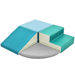 Soft Climb and Crawl Corner Foam Playset -Blues - Neurodiversity Nation