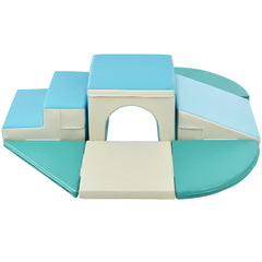 Soft Climb and Crawl Foam Playset 9 in 1 in Blues - Neurodiversity Nation