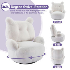 Plush Teddy Swivel Accent Chair - Neurodiversity Nation