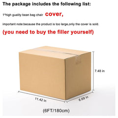 Fluffy Velvet Bean Bag Cover - Snow Gray - Neurodiversity Nation