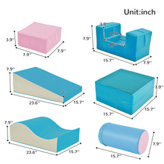 Soft Climb and Crawl Foam Playset 6 in 1 in Brights - Neurodiversity Nation