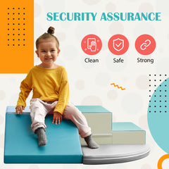 Soft Climb and Crawl Corner Foam Playset -Blues - Neurodiversity Nation