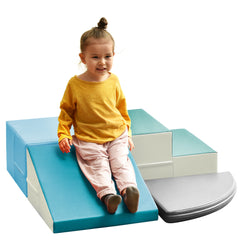 Soft Climb and Crawl Corner Foam Playset -Blues - Neurodiversity Nation