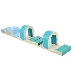 Soft Climb and Crawl Foam Playset 10 in 1 in Blues - Neurodiversity Nation
