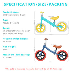 11inch Kids Balance Bike in Red and Blue - Neurodiversity Nation