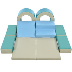 Soft Climb and Crawl Foam Playset 10 in 1 in Blues - Neurodiversity Nation