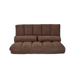 Double Chaise Floor Lounge with Two Pillows (Brown) - Neurodiversity Nation